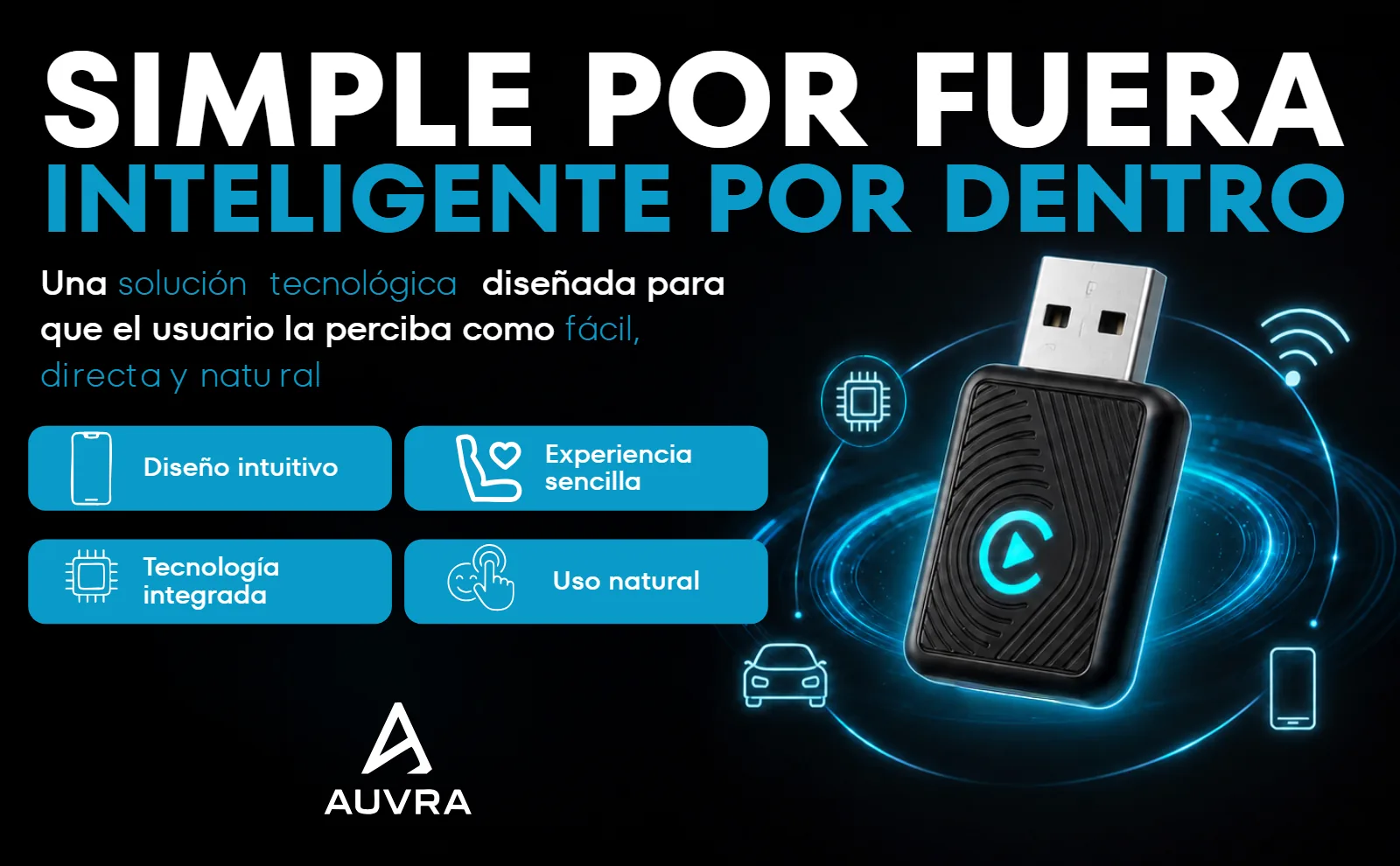 A+ — simple por fuera, inteligente por dentro — proyecto Auvra