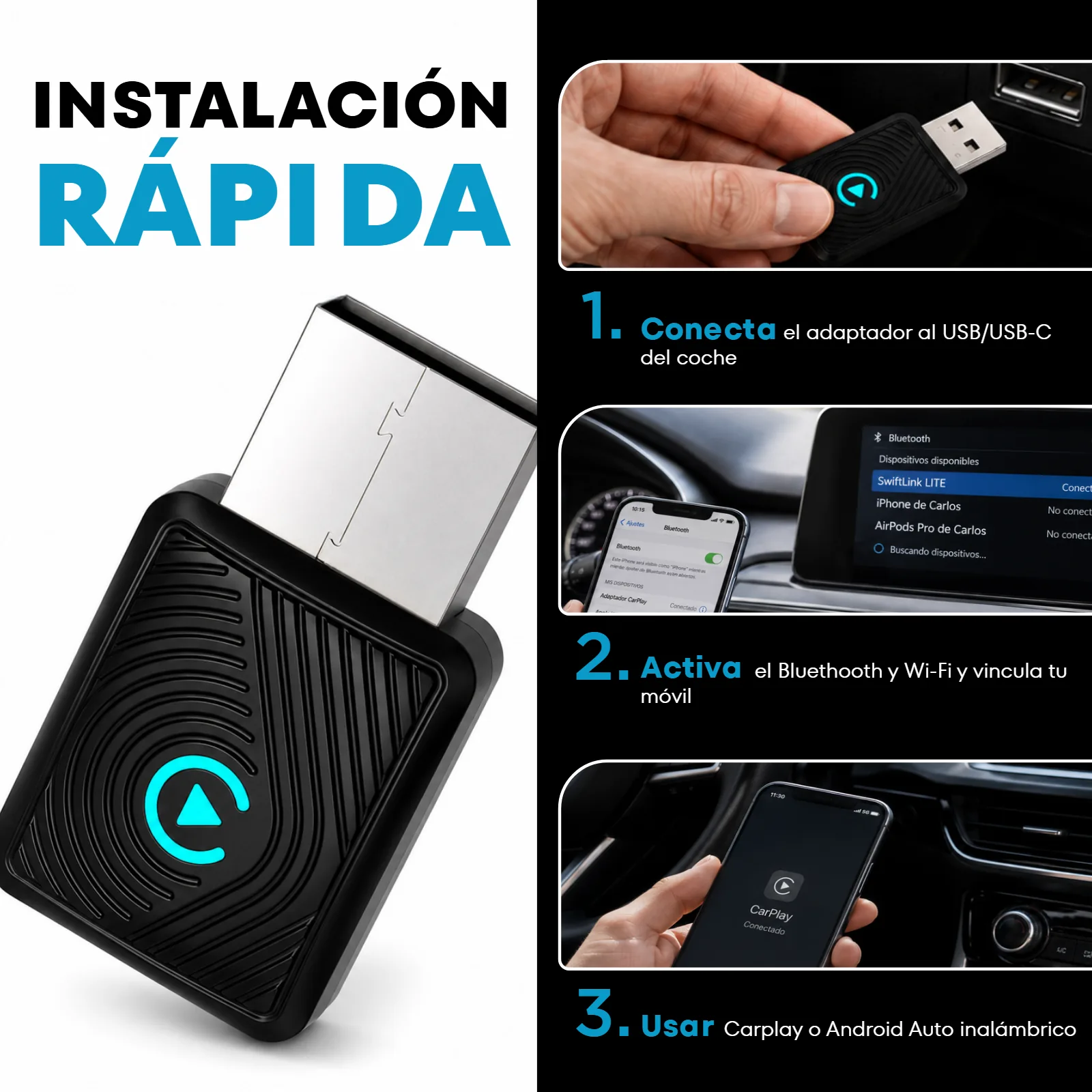 Listado — instalación rápida — proyecto Auvra