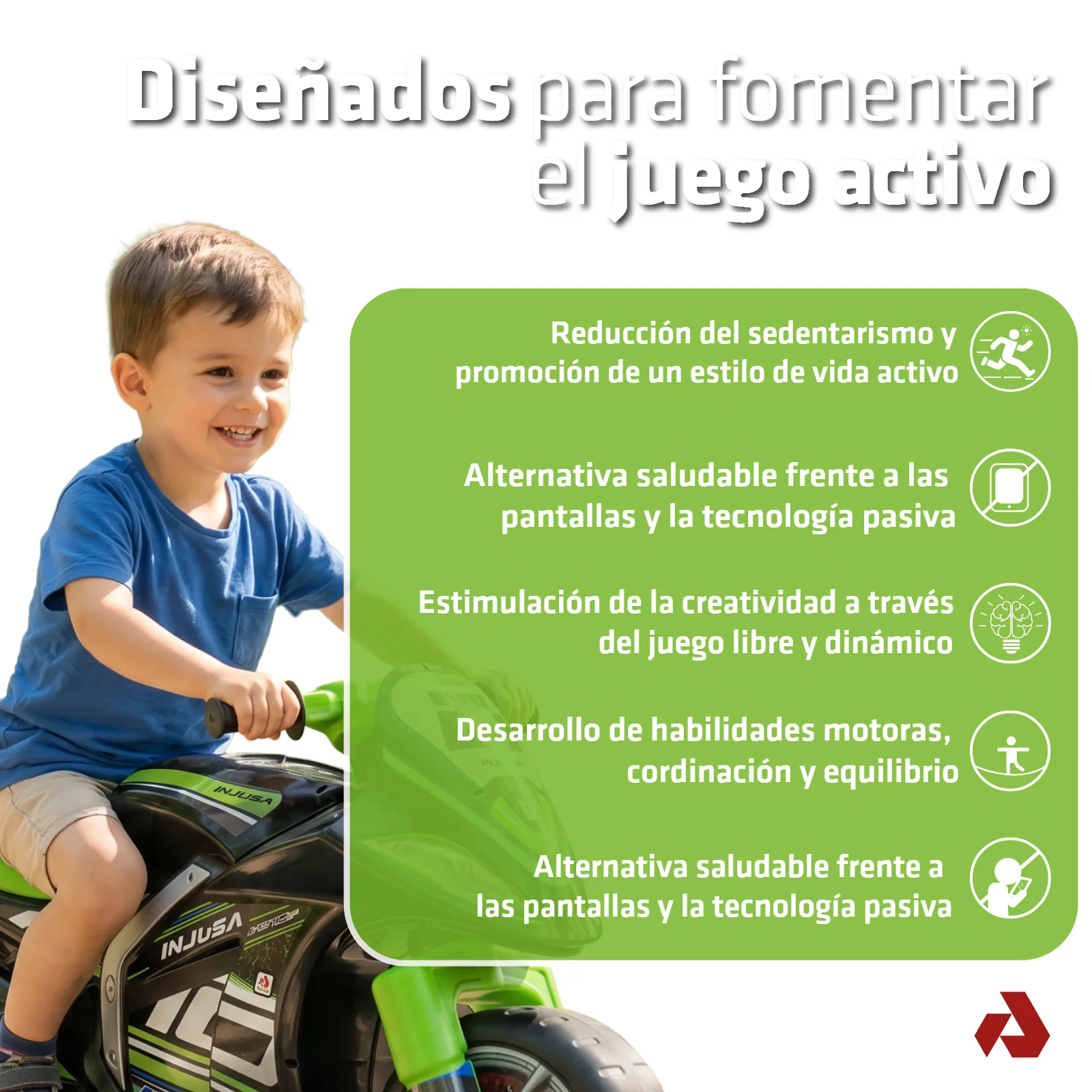 Diseñada para fomentar el juego activo — proyecto Injusa