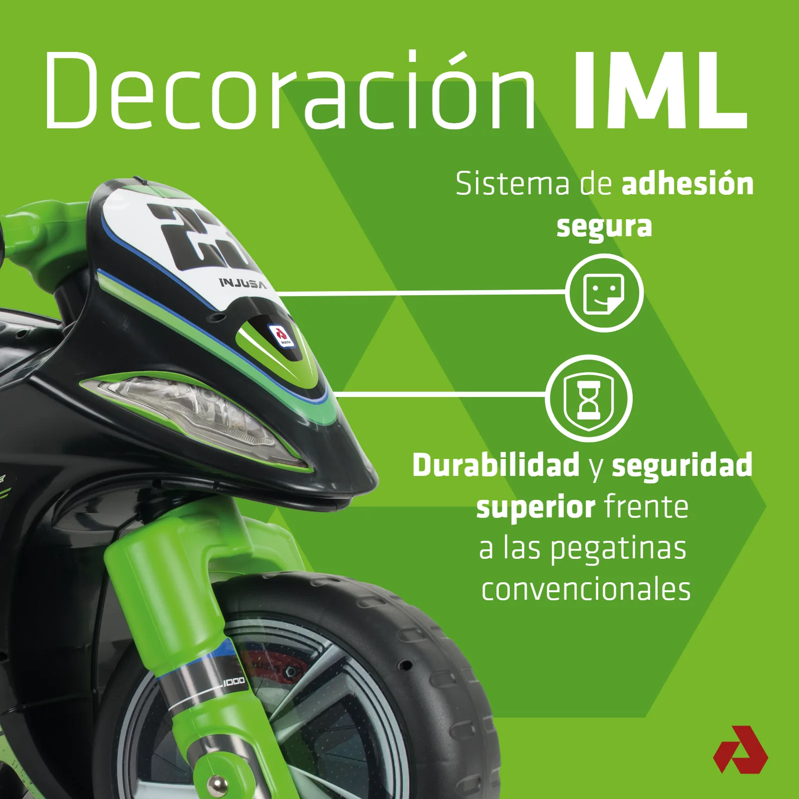 Decoración IML — adhesión segura — proyecto Injusa