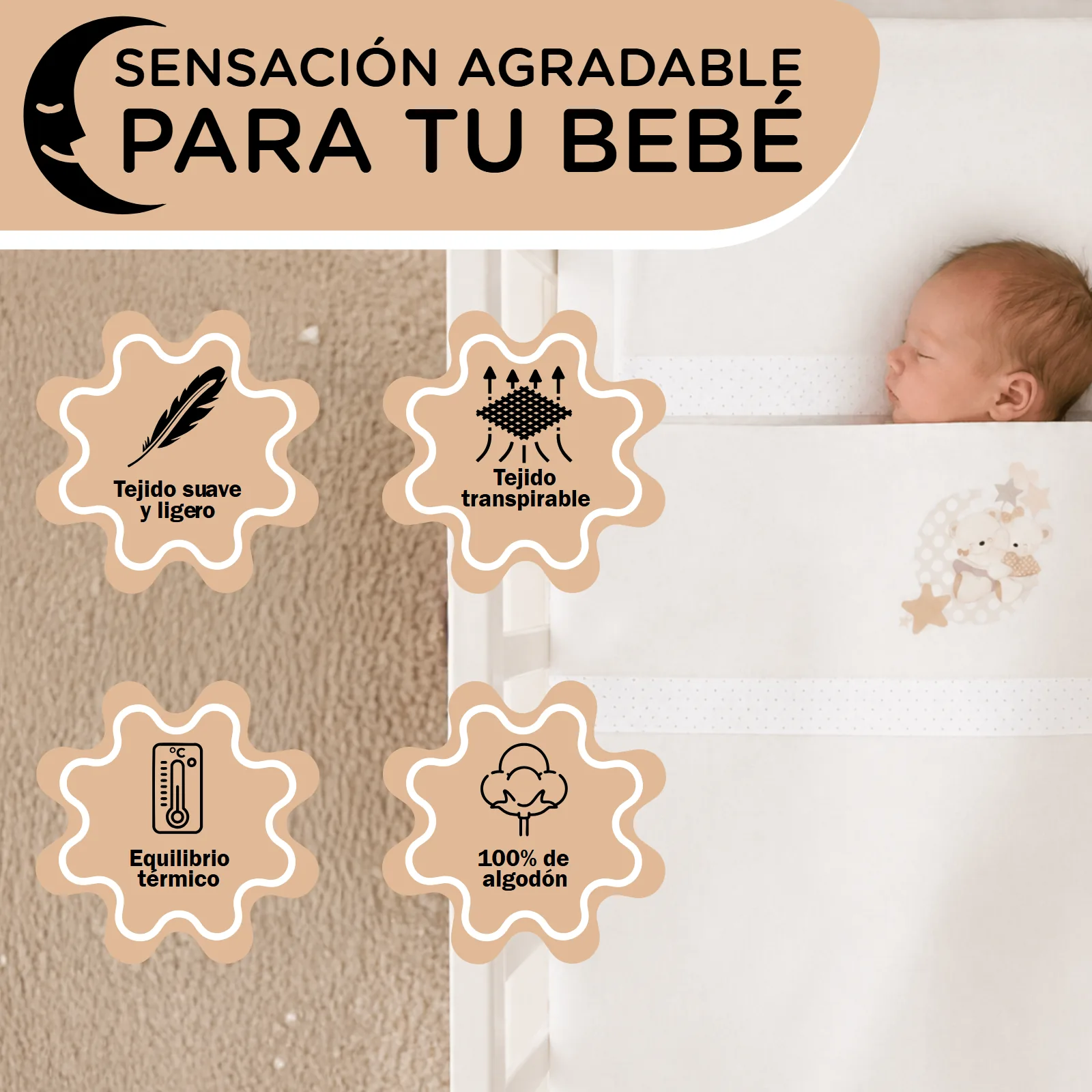 Listado principal del juego de sábanas de cuna de mibebéstore