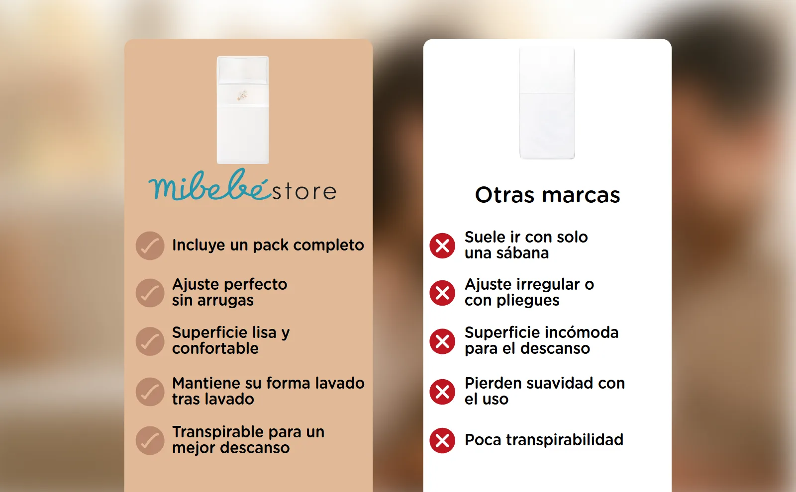 A+ — comparativa frente a otras marcas — proyecto mibebéstore