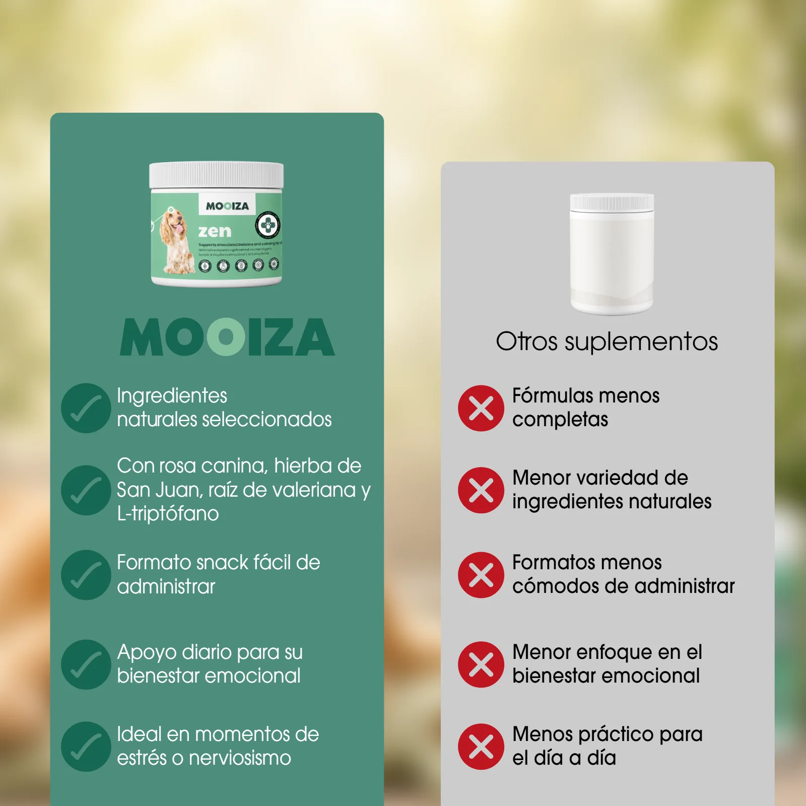 Listado — comparativa frente a otros suplementos — proyecto Mooiza
