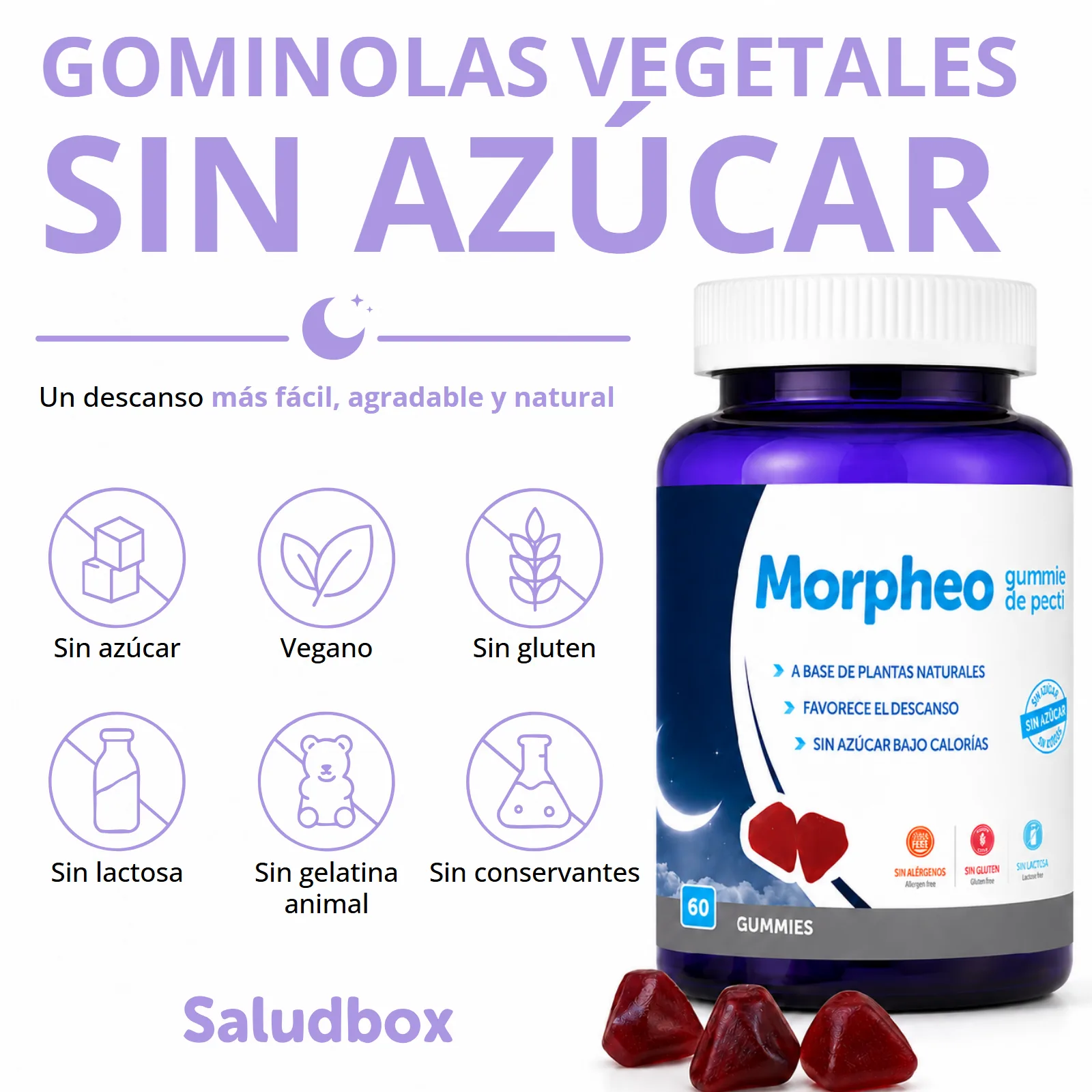 Listado — gominolas vegetales sin azúcar — proyecto Saludbox