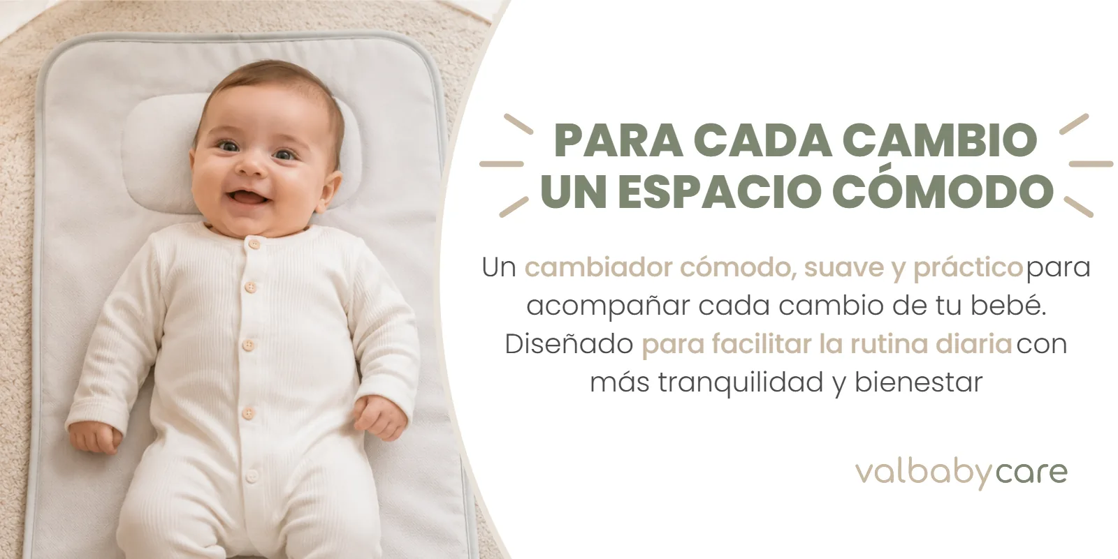 Banner — un espacio cómodo para cada cambio — proyecto Valbaby