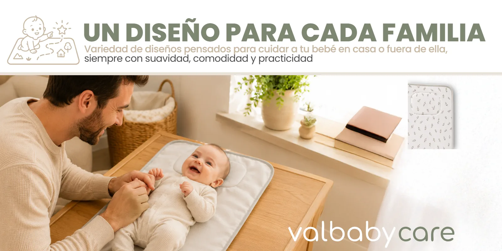 Banner — un diseño para cada familia — proyecto Valbaby