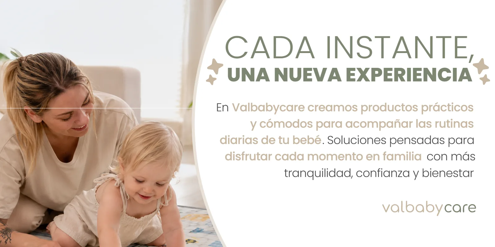 Banner — cada instante, una nueva experiencia — proyecto Valbaby