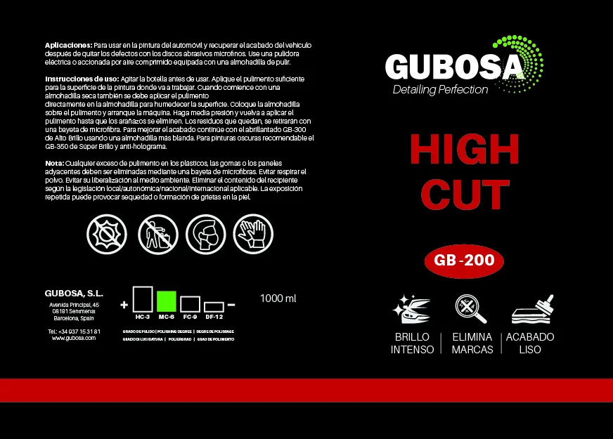 Etiqueta — High Cut — proyecto Gubosa